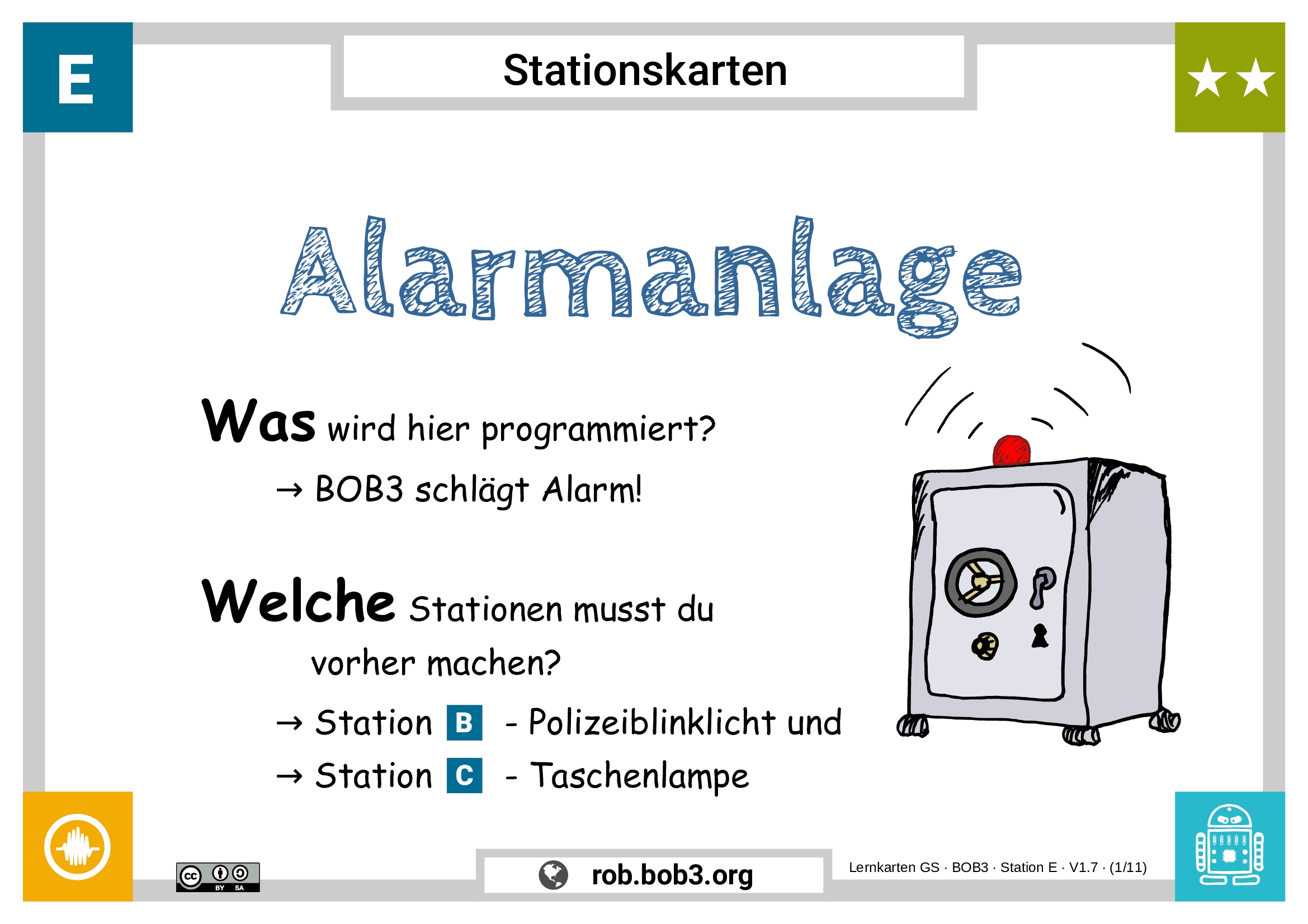 Lernstation E - Alarmanlage - Deckblatt