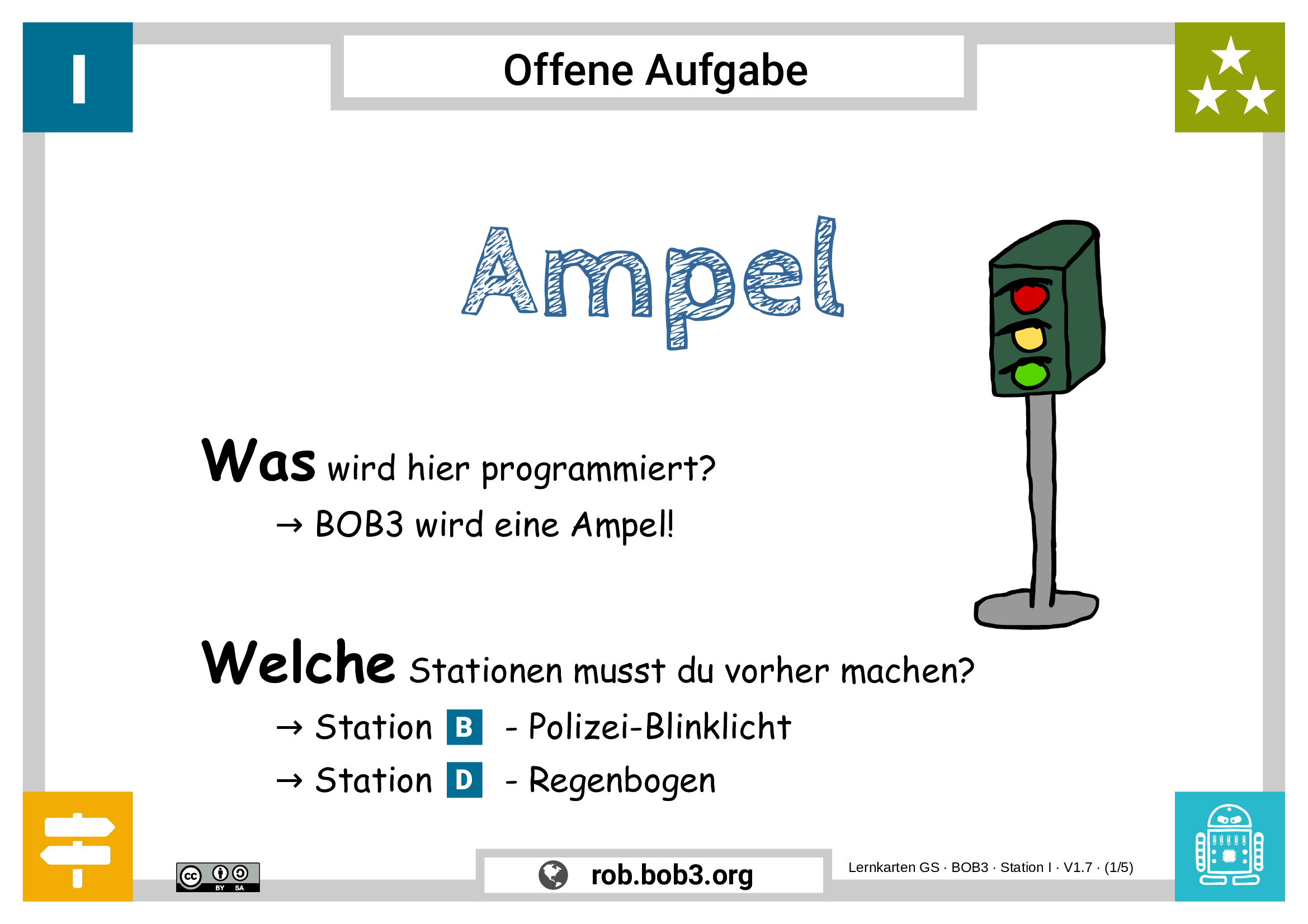 Lernstation I - Ampel - Deckblatt