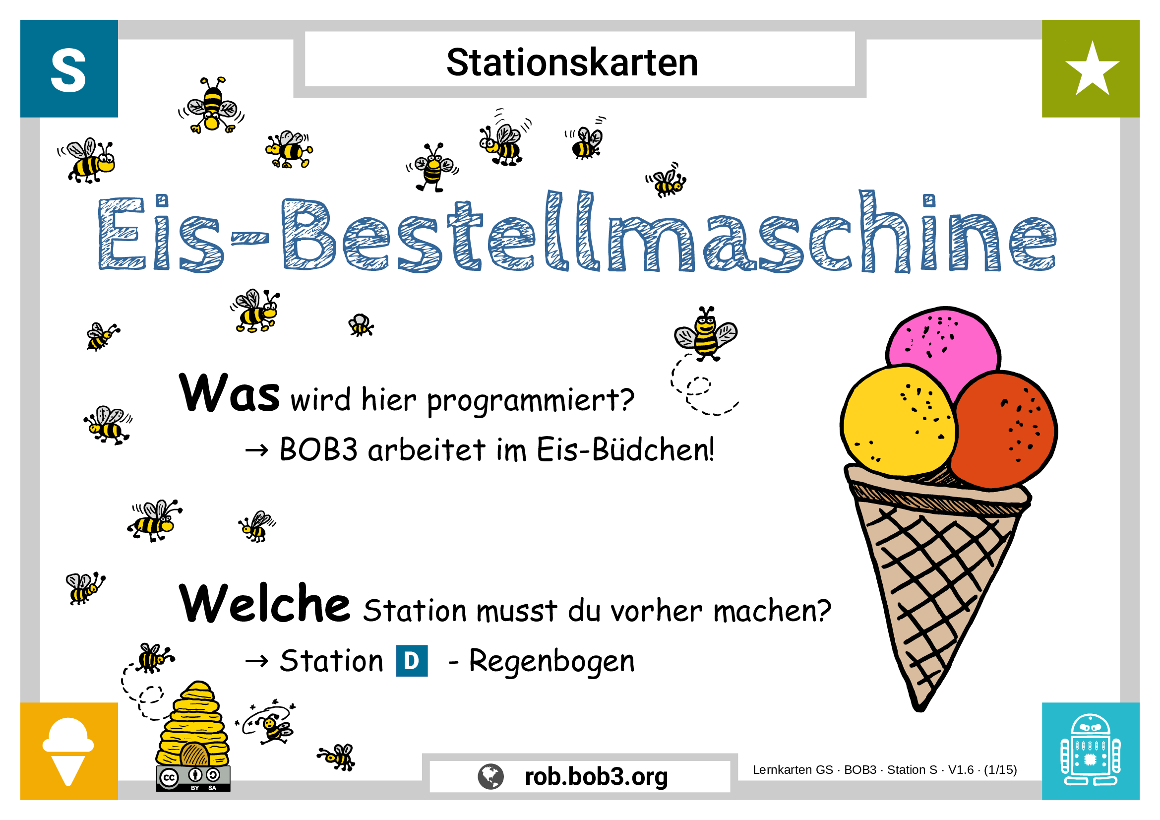 Lernstation S - Eis-Bestellmaschine - Deckblatt